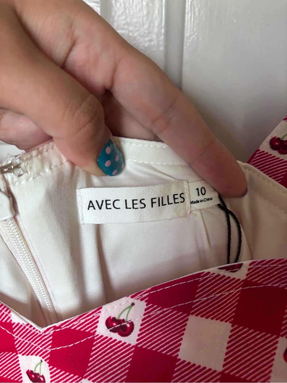 Avec Les Filles Gingham Cherry Dress - Picture 4 of 5